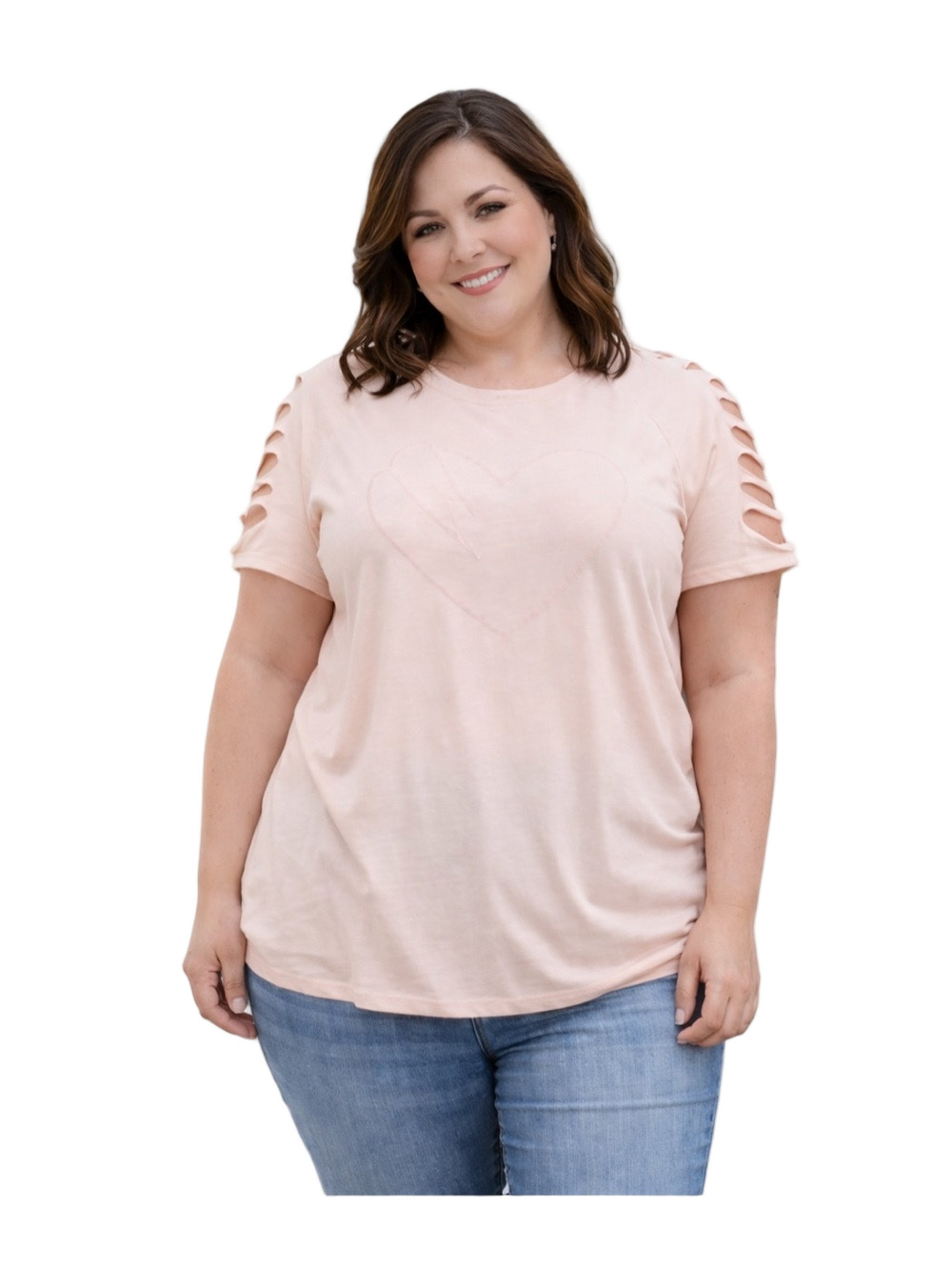 torrid love sick light pink slashed cold shoulder sleeve t shirt